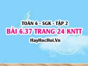 Bài 6.37 trang 24 Toán 6 Tập 2 Kết nối tri thức